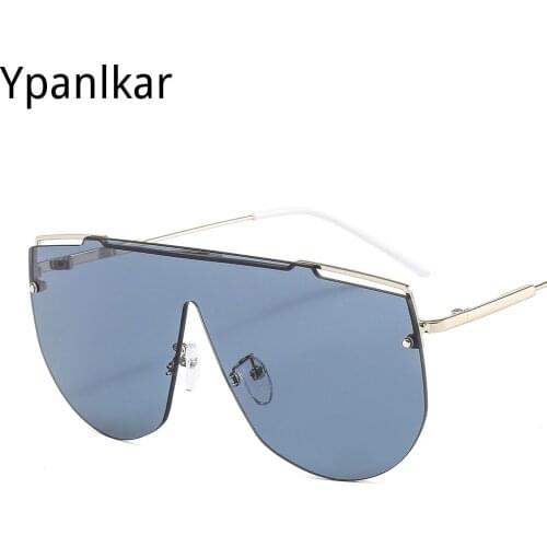 Oversized One Lens Sunglasses Stars Men Women Fashion Shades UV400 Vintage Glasses