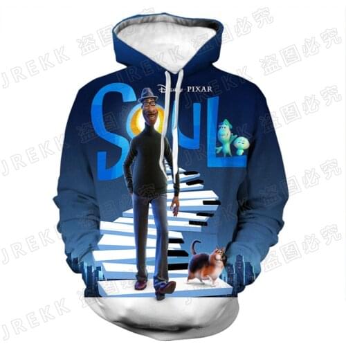 Soul 3D Print Hoodies Men Women Children Sweatshirts Fashion Long Sleeve Cartoon Anime Pullover Boy Girl Kids Tops Clothing