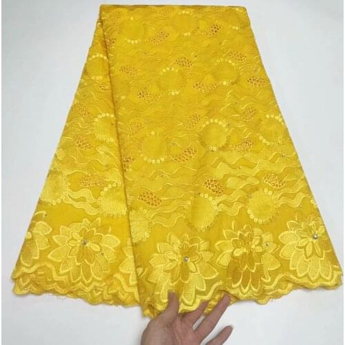 Party Q 2021Latest High Quality African Nigerian Tulle Lace Fabric Swiss Cotton Embroidery Guipure Dress Wedding Damask 5yards