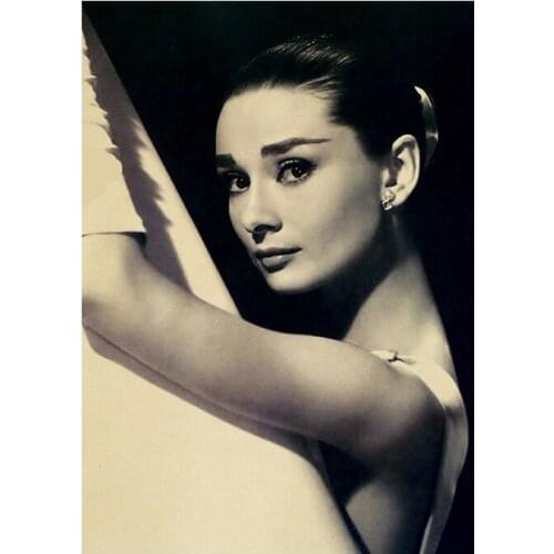 Hepburn style R vintage kraft paper poster bar restaurant home cafe decoration painting