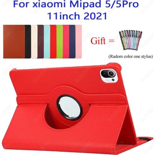 360 Degree Rotating Case for Xiaomi Mipad 5/Mipad 5pro 11"(2021) Smart Cover Funda Tablet Stand Shell with Auto Sleep Wake +Pen