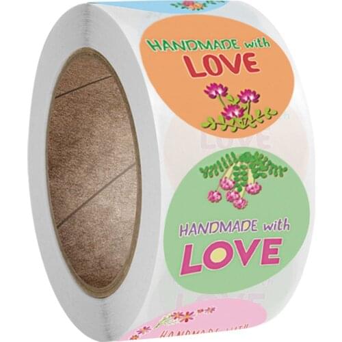 100-500pcs Love Shaped Label Sticker Scrapbooking Gift Packaging Seal Birthday Party Wedding Supply Stationery Sticker