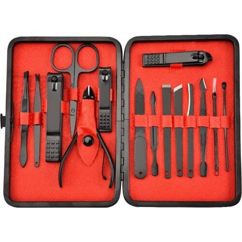 18/15/7/12 pcs/Set Stainless Steel Nail Clipper Set Professional Nail Scissors Tweezer Clipper Ear Pick Manicure Nail Art Tools