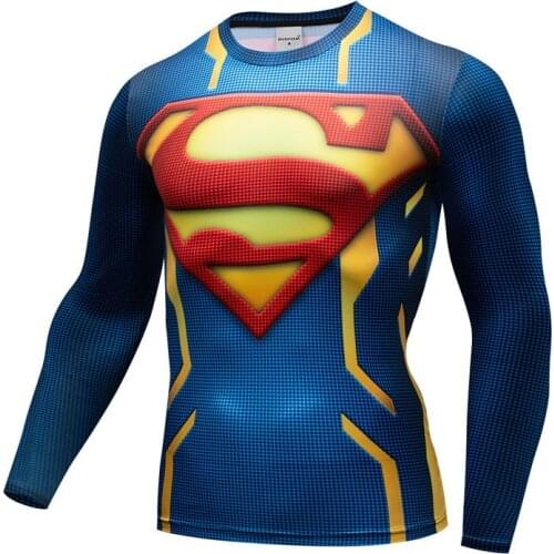 2021 Fashion 3D Printed Super Hero Spider Quick-Drying Mens Long Sleeve T-shirt Compression Sports Fitness Tights Tops Clothing