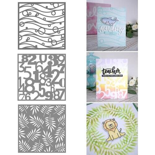 3pcs/set 6*6 inch Plastic Stencil Bubble 0-9 Numbers Foliage Doodle Background for DIY Craft Scrapbooking Drawing 2021 Hot Sale