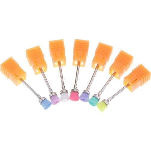 7 Pieces Nail Drill Brush Manicure Cleaner for Cleaning UV Gels