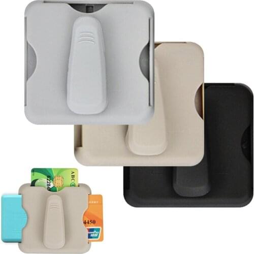 ABS Car Clip Card Storage Car Clip Car Sun Visor Card Holder Car Card Slot Storage Box Glasses Clip Car Interior Accessories