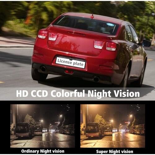 CCD HD Car Rear View Camera Backup Reverse Universal European License Plate Frame Night Vision with LED Car Accessories