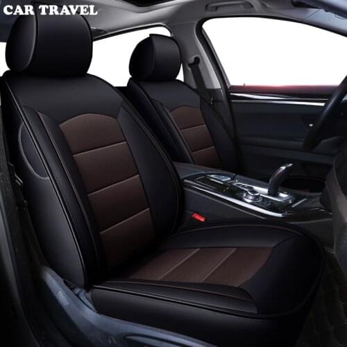 CAR TRAVEL Custom real leather car seat cover for Mitsubishi pajero sport pajeroV93/V97 OUTLANDER EX ASX Grandis auto Accessori