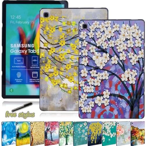 Samsung Galaxy Tab S5e T720 T725 10.5" New Tablet Case for Tab S7 T870 T875 11" - Painting Series Hard Back Case + Free Stylus