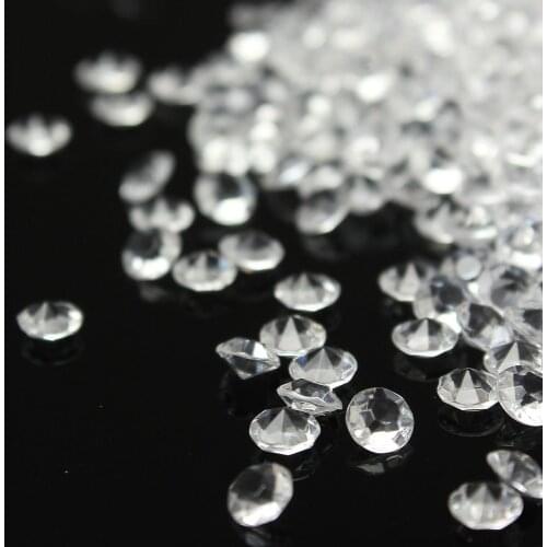 New Hot Sale 1000pcs 4.2mm Clear Acrylic Diamond For Wedding Party Decoration Confetti Table Scatter Beads