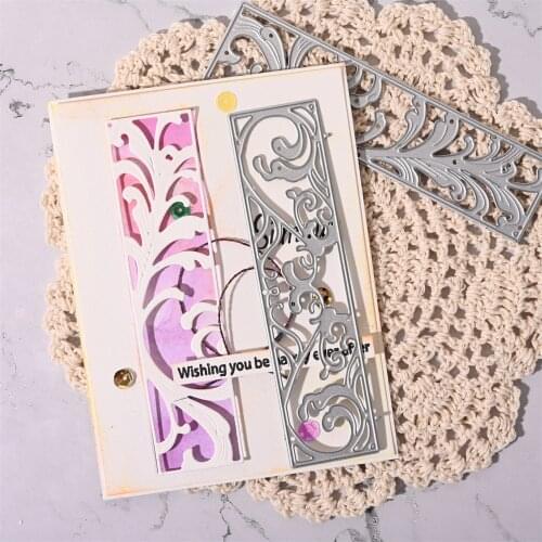 InLoveArts Leaves Rectangle Frame Metal Cutting Dies Edge Die Cut For Scrapbooking DIY Cards Album Decoration Embossing Craft