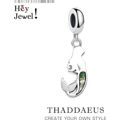 Beautiful Mermaid Pendant Charms 2020 Spring Fashion DIY Shell Jewelry Europe Style Mysterious Gift For Women Fit Bracelets