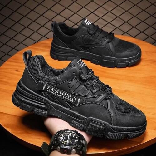 Men Shoes Fashion Breathable Lace Up Comfortable Casual Outdoor Sneakers Autumn Work Shoes Mens Shoes Zapatillas De Deporte
