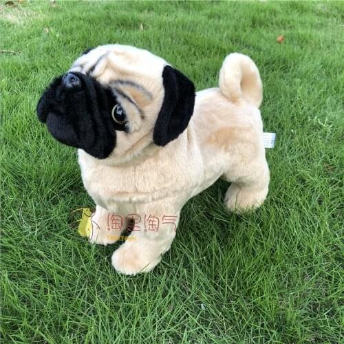 Cute Big Pug Bulldog Dog Puppy Stuffed Plush Toy Simulation Animal Doll Children Lovers Birthday Gifts