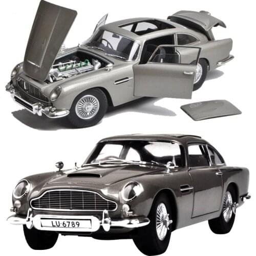 1:18 Diecast Alloy Aston Martin DB5 Simulation Car Model Metal Vehicle Tools 007 Collectible Gifts Fans Toys Souvenir Display