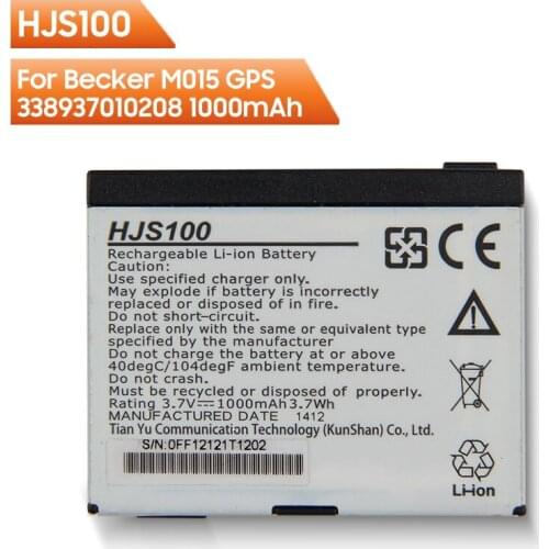 Original Replacement Battery HJS100 For Becker HJS100 HJS-100 M015 GPS 338937010208 Authentic Rechargavle Battery 1000mAh