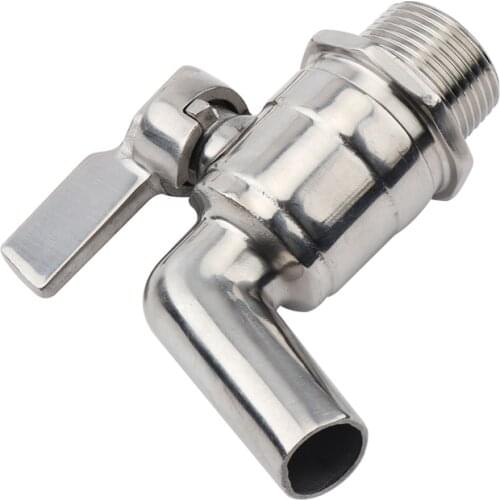 3/4 Homebrew Drain Valve Working Pressure 200PSI Sanitary Faucet Drink Faucet Beer Wine Beverage Faucet Beer Keg Tap