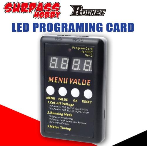SURPASS HOBBY LED Programing Card Brushless ESC Electronic Speed Controller Programme for Mystery ZTW NOVAK LRP ORION RC CAR