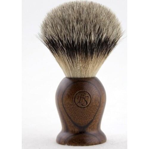 Highest Grade FS-#MS20-EW10, MANCHURIAN Silvertip badger Shaving Brush with Natural Ebony handle, Knot size 20mm+FREE SHIPPING