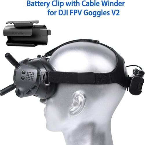Battery Clip Cable Management Winder Protective Case Headband Back Holder Accessories For DJI FPV VR Goggles V2