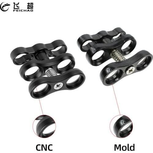 1 inch Ball Butterfly Clip Aluminum Alloy Diving Lights Arm 360 Bracket Holder Adapter for Gopro Osmo Camera Accessories