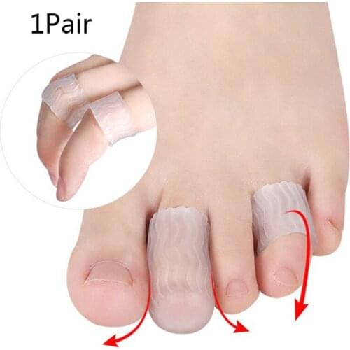 1 Pair Fingers Protector Corn Corrector Hammer Toe Separator Foot Suport Toes Finger Protector Transparent Gel
