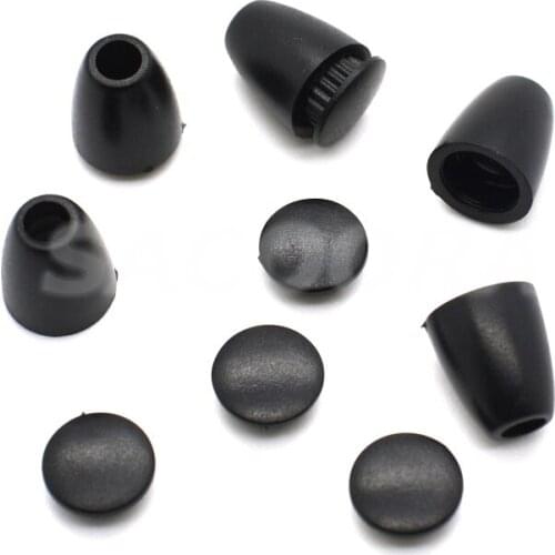 200pcs/pack 1/8"(3mm)Plastic Bell Stopper With Lid Cap Cord Ends For Garment Accessories