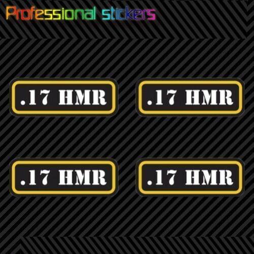 4x) .17 HMR Ammo Can Sticker Set Decal Self Adhesive Molon Labe Bullet Type 2 for Car, Laptops, Motorcycles, Office Supplies