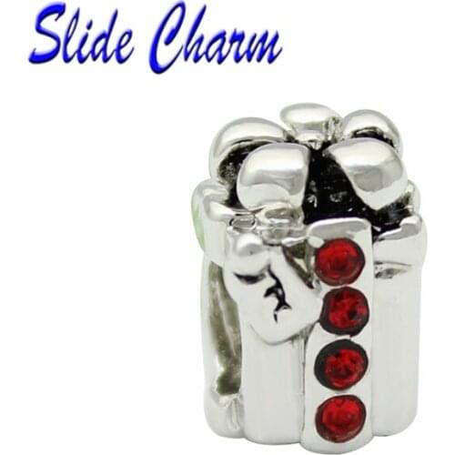 5mm straight hole fashion jewelry DIY charm European and American style beautifully wrapped gift Fit Pandora Bracelet Necklace