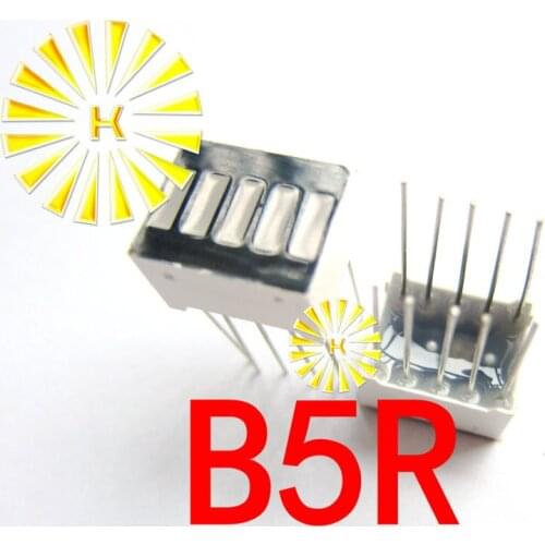 50PCS x 5 Segment Red Green Blue Digital Tube LED Bar 10*12.5mm Display Module B5R B5BB B5G Light Beads