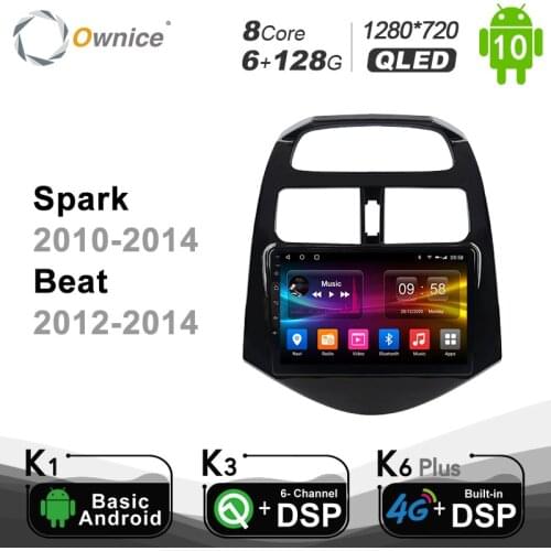 6G+128G Ownice Android 10.0 Car DVD GPS Navigation Player For CHEVROLET Spark 2010-2014 Beat 2012-2014 Octa Core 4G DSP SPDIF