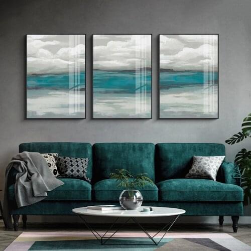 Watercolor Landscape Abstract Canvas Poster Nordic Minimalist Wall Art Print Painting Decoration Picture Scandinavian Home Decor