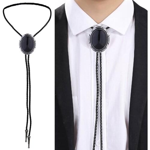 Antique Western Cowboy Rodeo Bolo Tie American Mens Necktie