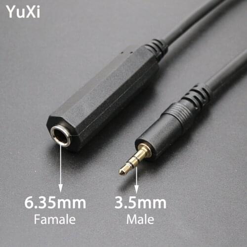 YuXi 3.5 mm Audio Plug Extension Conversion Cable Stereo 3.5mm male to 6.35mm Female Stereo Cable Adapter for Headphones