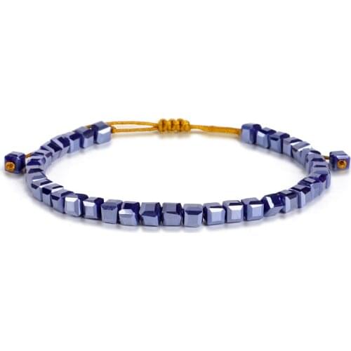 ZV New Crystal Beaded Bracelet For Woman Shiny Color Adjustable Friendship Chain Paired Rope For Girls Jewelry Gift Wholesale