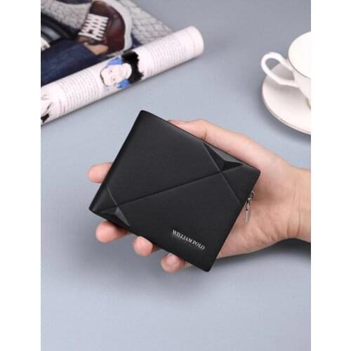 Brand zipper short wallet Cowhide Original Mini Purse fashion design luxury wallets for men