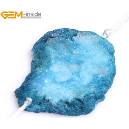 Gem-inside Freeform Brown White Dark Blue Agates Beads Flat Slice Large Beads For Jewelry Making Beads DIY Beads Trinket