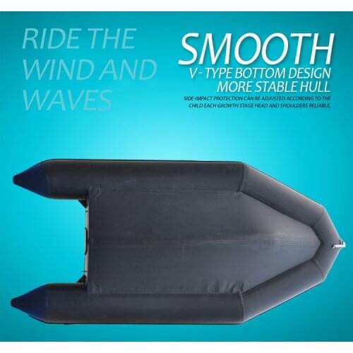 CANDO TY330 1.2MM Thick Assault Boat Fishing Black Inflatable Boat Aluminum Inter Frame Safe Racing Boats High Quality Beach Use