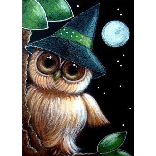 DIY Diamond Painting Resin Owl Mosaic 5D Cross Stitch Embroidery Square/round Drill Home Decor Mosaic Resin Picture By Numbers