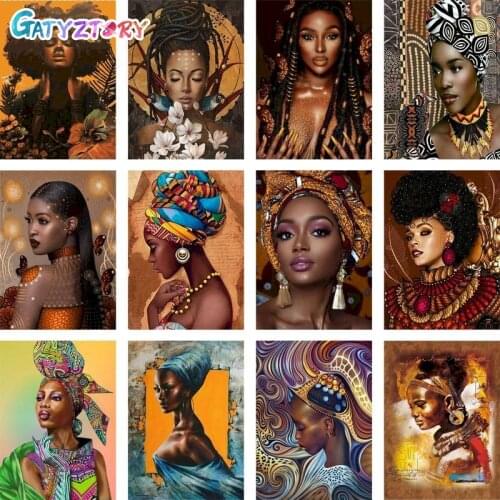 GATYZTORY DIY Painting By Numbers Woman Figure HandPainted Oil Painting Drawing On Canvas Kill Time Unique Gift Home Decor