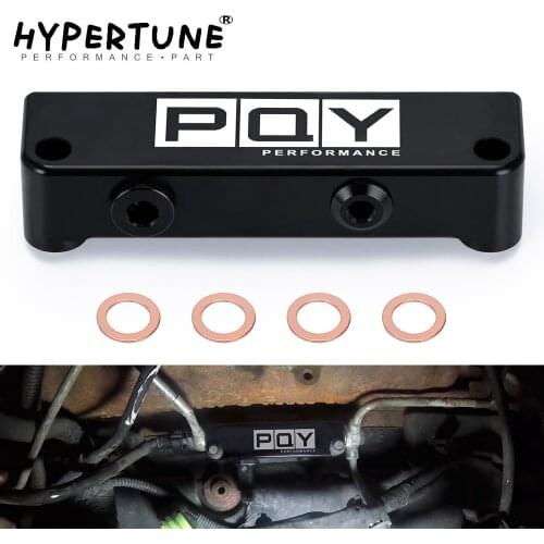 Hypertune - Fuel Filter Bypass Kit Delete Block Banjo Washers For 10-16 Dodge 6.7L Cummins Diesel HT-FPB008BK-QY