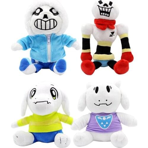 4pcs/lot 20-30cm Undertale Sans Papyrus Asriel Toriel Plush Toys Doll Soft Stuffed Cartoon Toys for Kids Children Christmas Gift
