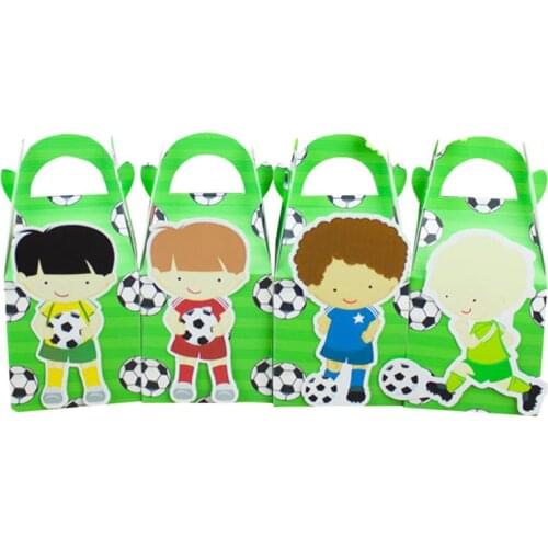 Soccer Favor Box Candy Box Gift Box Cupcake Box Boy Kids Birthday Party Supplies Decoration Event Party Supplies
