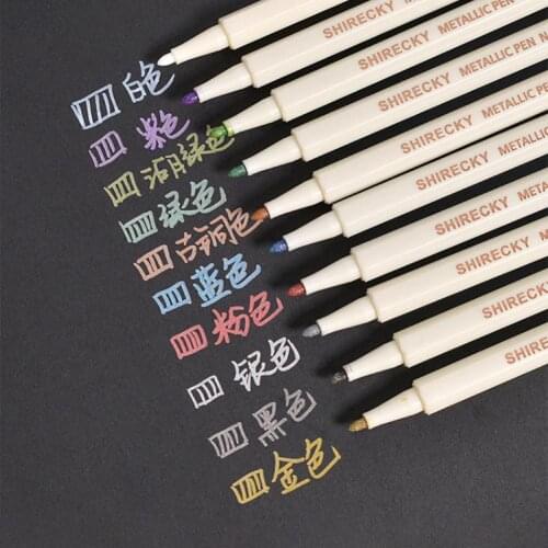 10Pcs Calligraphy Drawing Soft Hard Nib Brush Marker Pen Stationery Art Supplies Soft/Hard Nib Stationery Art Supplies No Fading