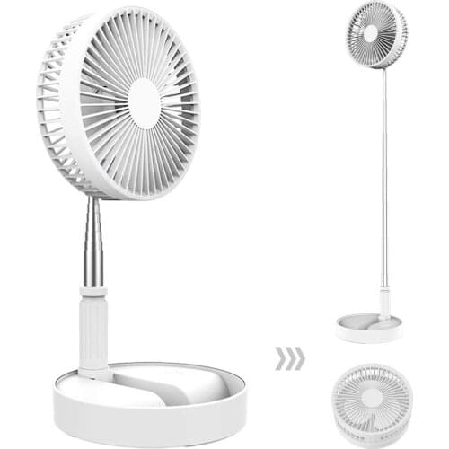 Mini Fans 4 Speed Settings USB Rechargeable 7200mA Foldable Telescopic Desk Table Fan New Portable Fan Travel Home Air Cooler