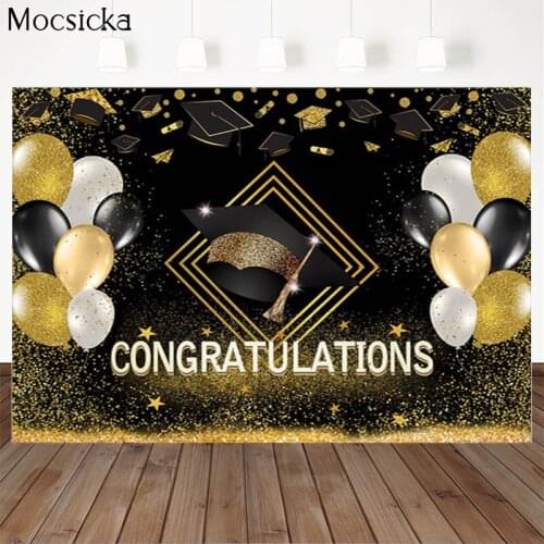 Mocsicka Graduation Theme Background Bachelor Hat Starlight Decoration Style Child Portrait Photo Background Photography Studio
