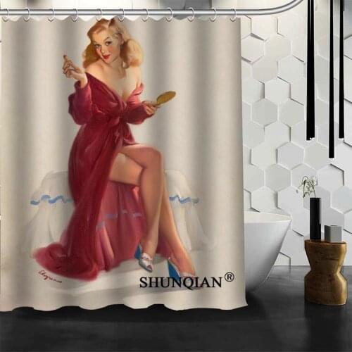 New Bathroom Curtains pin up Shower Curtain Customized Shower Curtain Waterproof Polyester Fabric Curtain For Bathroom