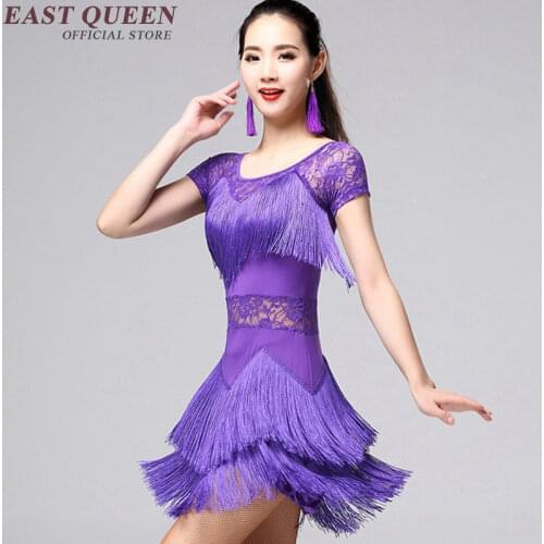 New latin dance costumes sexy senior gauze tassel latin dance dress for women latin dance dresses AA1132X