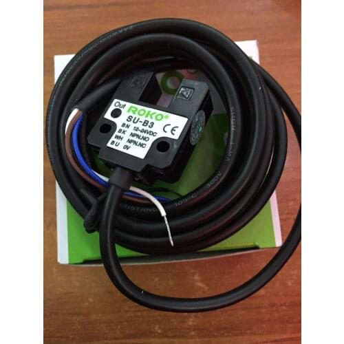 New original Taiwan SU-B3 ROKO Groove shape photoelectric sensor switch U type Genuine optical fiber 12-24VDC
